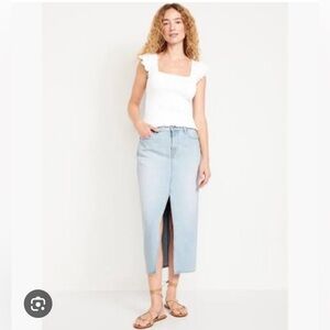 Old Navy Mid-Rise Jean Maxi Skirt, Size 10